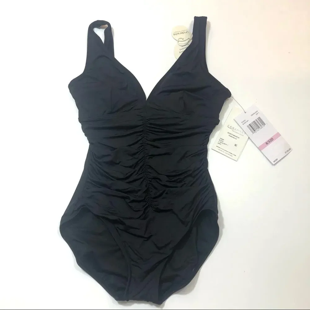 Coco Reef KEEPSAKE RUCHED black swim ONE-PIECE - Picture 3 of 8
